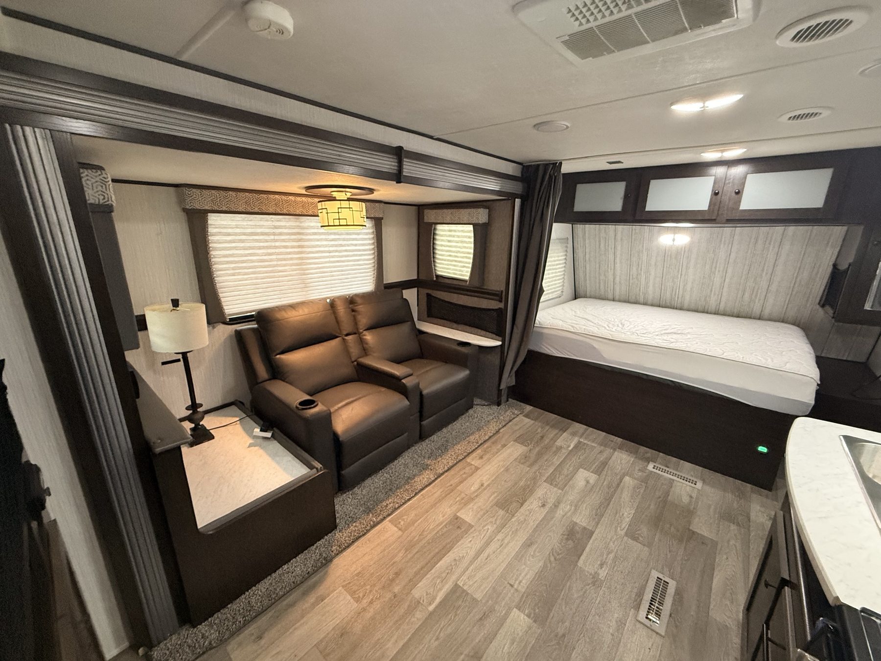 RV living room with recliners